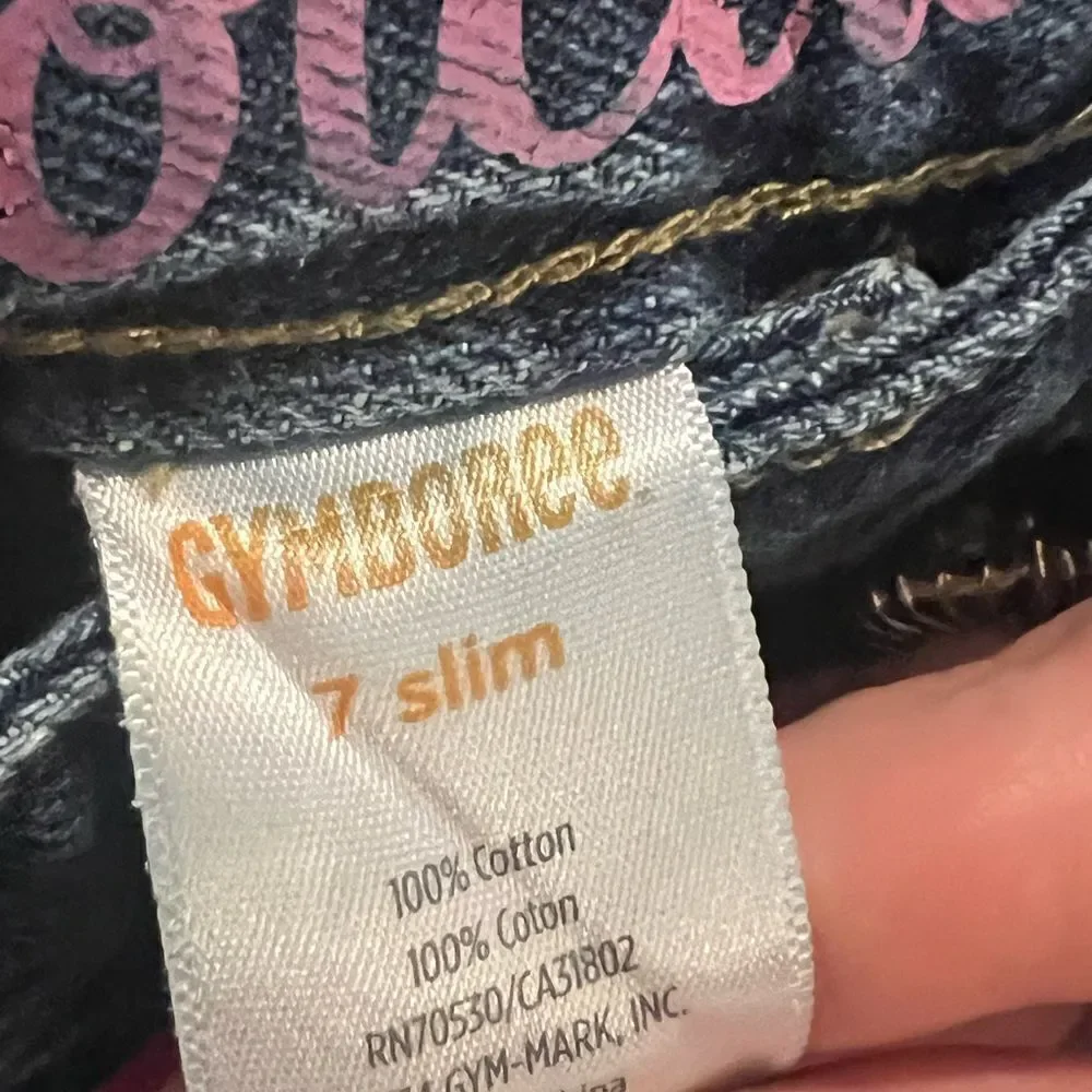 Gymboree size 7 bootcut jeans with rhinestone button